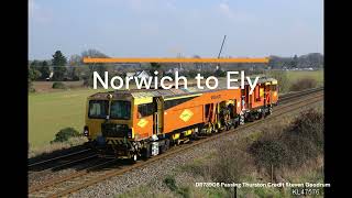 Norwich to Ely Via Stowmarket with turn move at Crown Point [upl. by Iba419]