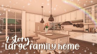 2 story large family home with pool ♡  bloxburg speedbuild  luminto [upl. by Turnbull238]