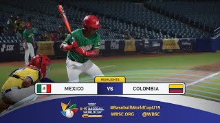 Highlights  Game 35 Mexico vs Colombia  2024 WBSC U15 Baseball World Cup [upl. by Borden]