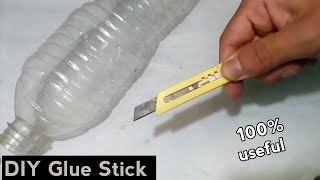 How to make hot glue stick at home  Homemade glue stick  Using Plastic Bottle [upl. by Eelrak485]