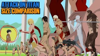 Attack on Titan Size Comparison  Attack on Titan Animation [upl. by Shu]