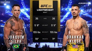 JOAQUIM SILVA VS DRAKKAR KLOSE FULL FIGHT UFC 301 [upl. by Ecinereb]