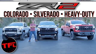 Hands On With The New 2024 Chevy Colorado Silverado and HD ZR2 Which OffRoad Truck Is Best [upl. by Eudoca]