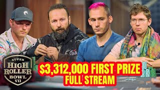 Super High Roller Bowl VII Final Table with Daniel Negreanu amp Justin Bonomo FULL STREAM [upl. by Lundell]