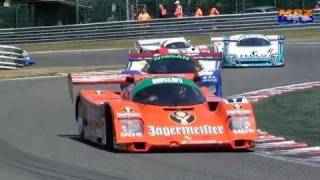 Legendary Group C Cars Spa Classic great Sounds Porsche 956 Sauber C11 Lancia LC2 GrC Porsche 962 [upl. by Maire]