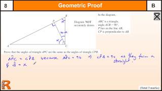 Geometric Proof GCSE Maths Higher revision Exam paper practice amp help [upl. by Akerdna]