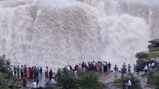 Dhuandhar Waterfall on River Narmada at Bedaghat Jabalpur MPIndia [upl. by Sekyere798]