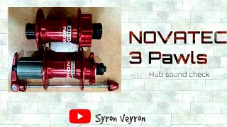 Novatec 3 pawls hub sound check [upl. by Shoifet]