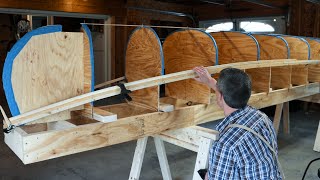 Building A Cedar Strip Canoe Part 3  Rippin Strips amp Laying Strips [upl. by Haral]