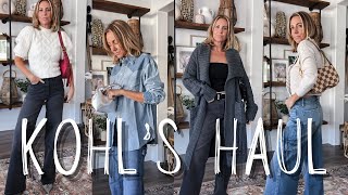 KOHLS HAUL  easy casual chic  affordable winter styles [upl. by Neomah]