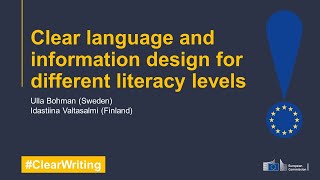 CW4EU  Workshop information design and clear language for different literacy levels [upl. by Wind]