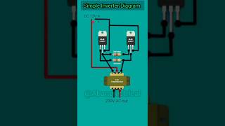 Normal Inverter Diagram l 12V DC to 220V AC electrical voltage diy inverter [upl. by Cortney]