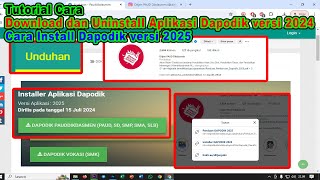 Tutorial Cara Download dan Uninstall Aplikasi Dapodik versi 2024 dan Install Dapodik versi 2025 [upl. by Ches]