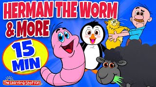 Herman the Worm amp More ♫ Brain Breaks ♫ Action Songs for Kids ♫ Kids Songs by The Learning Station [upl. by Atinnod]