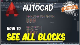 AutoCAD How To See All Blocks [upl. by Bennion]