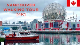 🇨🇦4k Walking tour in Downtown Vancouver from Yaletown to Granville Island BC Canada 2023 [upl. by Viehmann568]