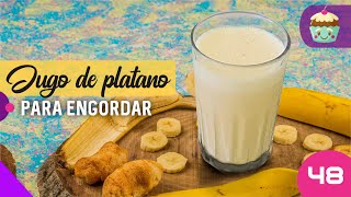 JUGO DE PLATANO PARA ENGORDAR  BATIDO SALUDABLE para desayunar  con avena y mantequilla de maní [upl. by Sletten369]