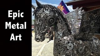 Epic Metal Art Work amp Wood Work  New Hampshire Tourism [upl. by Ellehsor744]