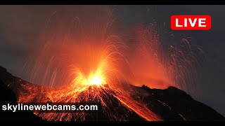 Live Webcam from Volcano Stromboli  Sicily  Live Cameras from the world [upl. by Latsyrd]