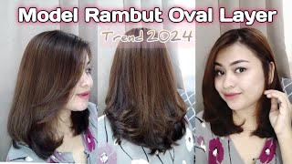 Cara Potong Rambut Sendiri Oval Layer  Rambut Pendek haircut potongrambutsendiri shorthair [upl. by Ielirol554]