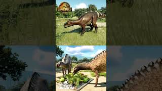 Muttaburrasaurus Comparison  Prehistoric Kingdom VS Jurassic World Evolution 2 jurassicworld [upl. by Hux]