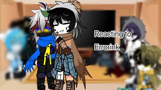 Sans aus react to Errorink no hate pls [upl. by Frere]