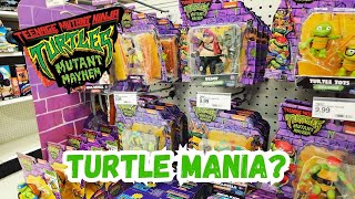 TURTLE MANIA TOY HUNT for TMNT Mutant Mayhem and NECA at Target [upl. by Aicirtak]