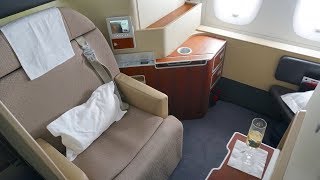 Qantas First Class Review  Airbus A380  QF1 Sydney to London The Kangaroo Route [upl. by Lareena]