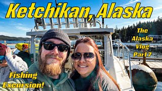 Fishing in Alaska Ketchikan style Day 7 of the Alaskan vlog [upl. by Neelram724]