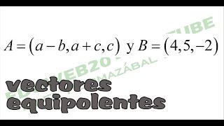 Quinto año Igualdad de vectores en el espacio Vectores equipolentes Video 1 [upl. by Lodmilla]