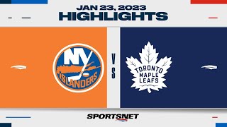 NHL Highlights  Islanders vs Maple Leafs  January 23 2023 [upl. by Ebony]