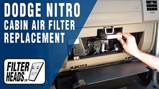 How to Replace Cabin Air Filter 2010 Dodge Nitro [upl. by Nowd]