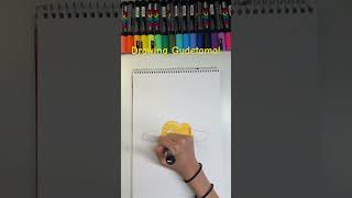 Draw Gudetama with us shorts drawing posca sanrio gudetama [upl. by Forkey]