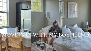 MOVING IN WITH MY BOYFRIEND full apartment tour getting our place set up organization amp more [upl. by Annissa]