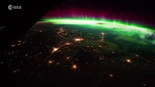 Stunning aurora as seen from the Space Station [upl. by Rasec]