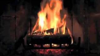 Christmas Carols with a Fireplace Video [upl. by Nwadrebma]