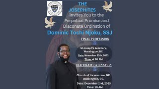 Josephite Diaconate Ordination of Dominic Tochi Njoku SSJ [upl. by Rolanda]