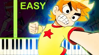 SCOTT PILGRIM TAKES OFF THEME  EASY Piano Tutorial [upl. by Haonam]