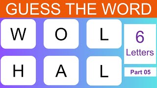 Only A Genius Can Guess These Words Jumbled Word Game Six Letters Part 05Brain Fun [upl. by Adnawaj]