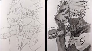 How to Draw Kakashi Anbu  Naruto [upl. by Rutter]