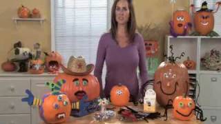 NoMess Halloween Pumpkin Decorating Ideas from OrientalTradingcom [upl. by Aimat]