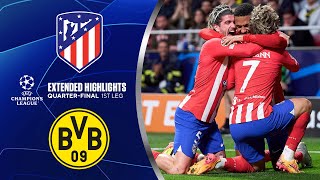 Atlético Madrid vs Borussia Dortmund Extended Highlights  UCL QuarterFinals 1st Leg  CBS Sports [upl. by Milburr537]