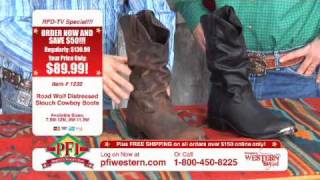 Spring Tent Sale 2011 Roadwolf Slouch Cowboy Boots [upl. by Heaps964]