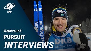 World Cup 2324 Oestersund Men Pursuit Interviews [upl. by Htide]