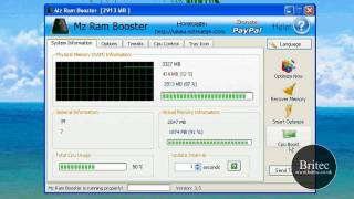 Optimize Memory Free Up RAM Boost Computer Memory with Freeware by Britec [upl. by Antone766]