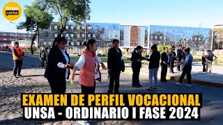 Arequipa Examen de perfil vocacional  proceso de admisión UNSA Ordinario I Fase 2024 [upl. by Ocirderf525]