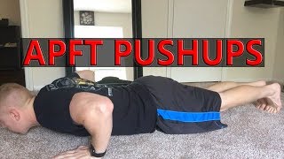 Pushup Tips  ARMY APFT Pushups PROPER FORM for Basic Training [upl. by Faustus]