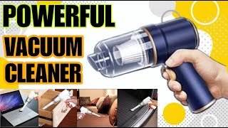 Rechargeable Mini Portable Vacuum Cleaner With High Power For Home amp Car [upl. by Giuditta960]