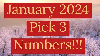 January 2024 Pick 3 Numbers [upl. by Essy601]