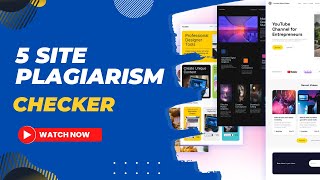 5 Site Plagiarism Checker FREE [upl. by Anikat]